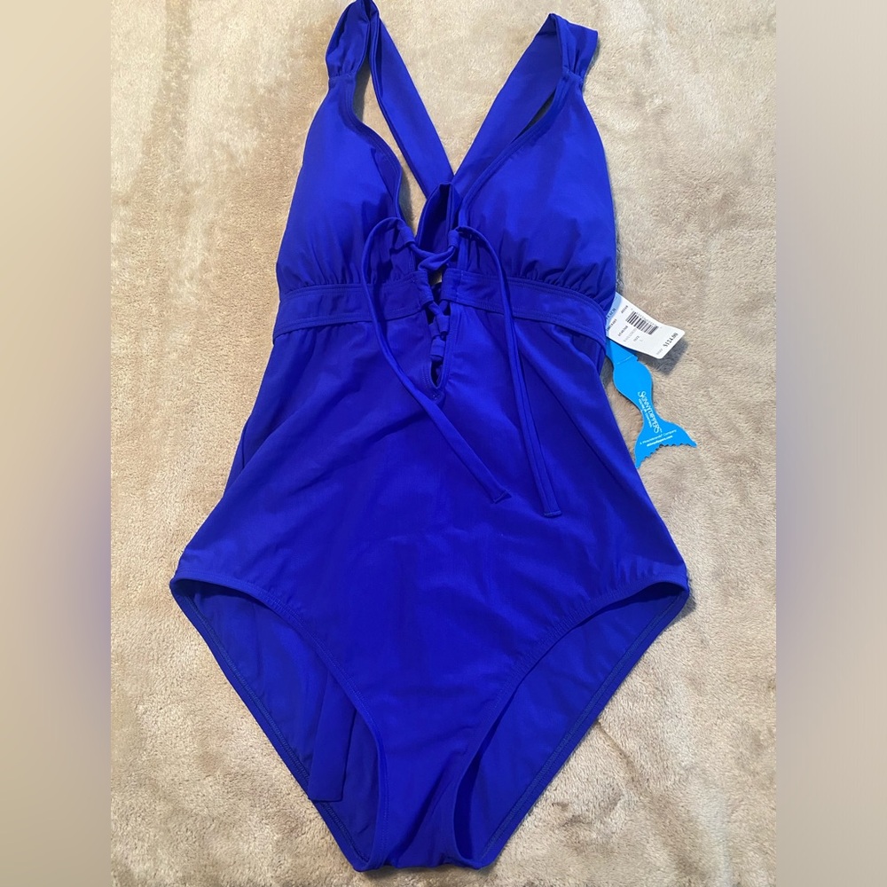 NEW SKINNYDIPPERS Tummy control one piece swimsuit large